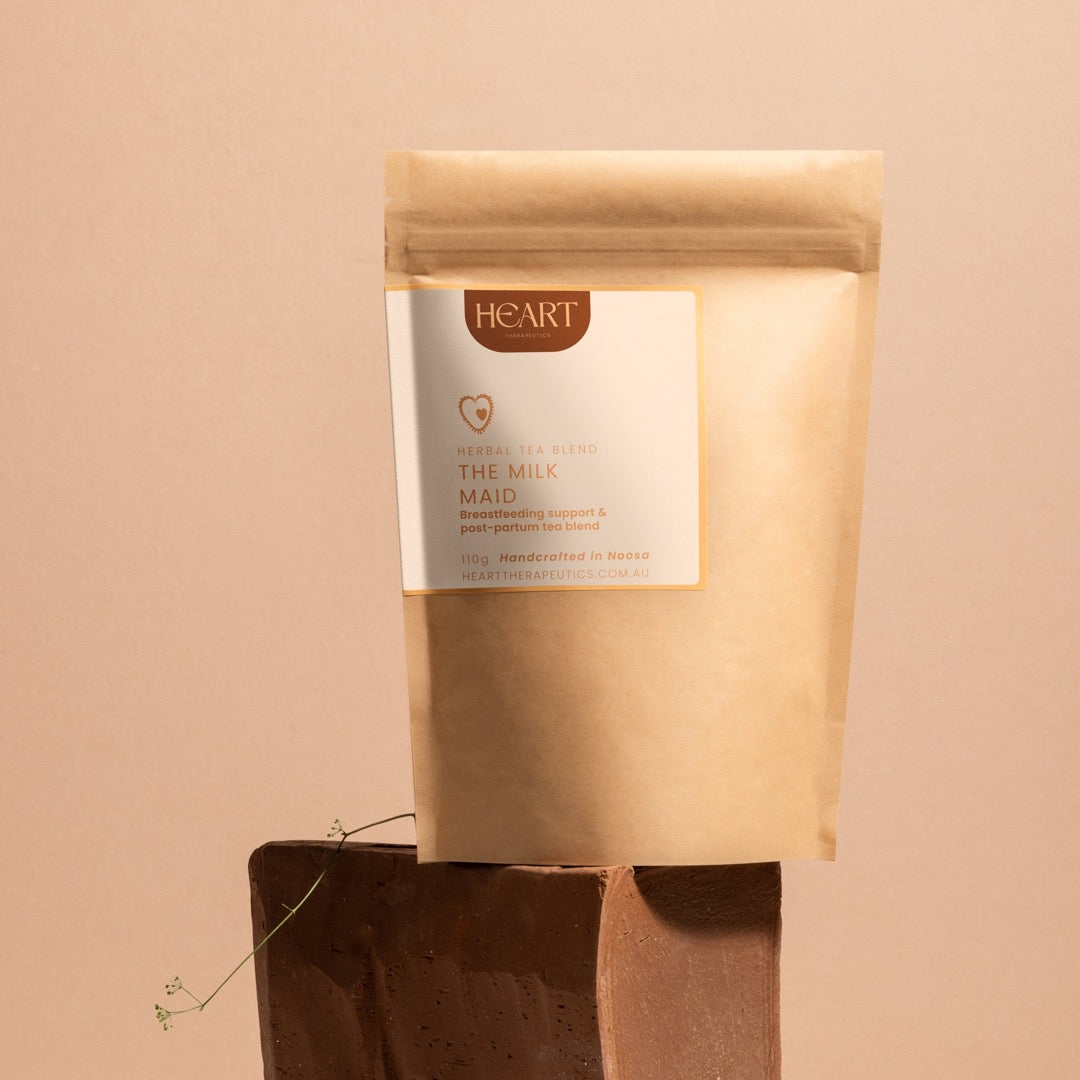 Jar of organic breastfeeding herbal tea