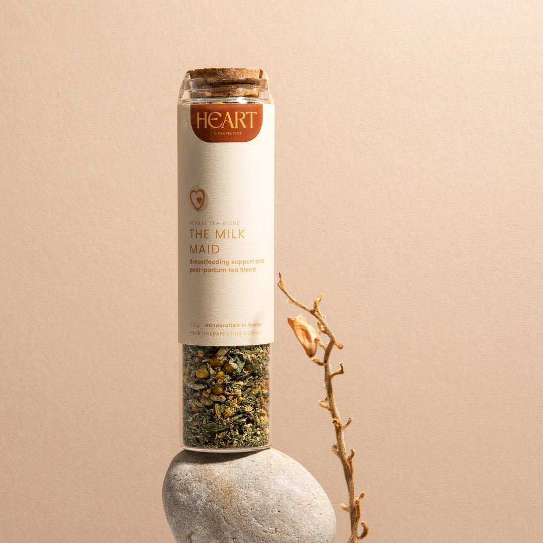 Jar of organic breastfeeding herbal tea