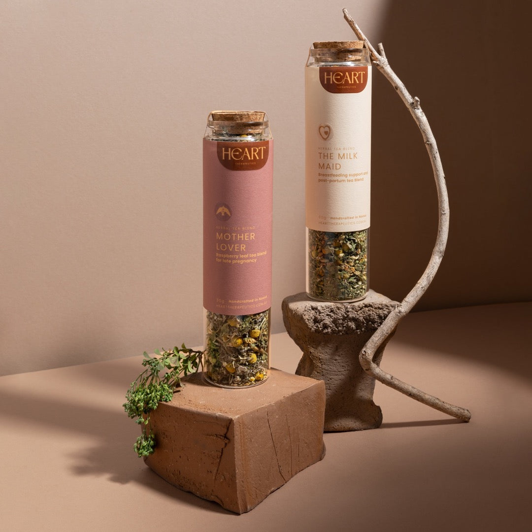 2 jars of organic herbal tea for pregnancy and breastfeeding